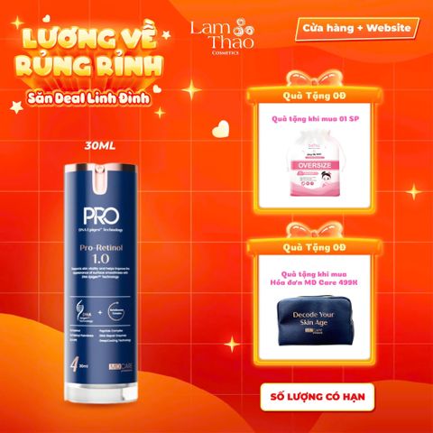  [TẶNG BTT BEFOU 50 MIẾNG][MUA HĐ MD CARE 499K TẶNG 01 TÚI DA] Kem Dưỡng Làm Sáng & Cải Thiện Nếp Nhăn MD CARE Pro-Retinol 1.0 