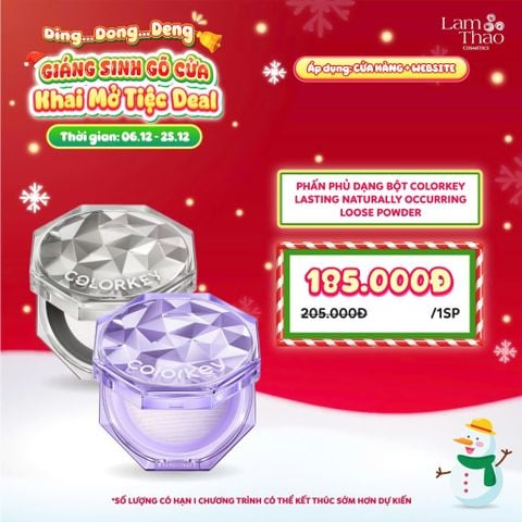  [DEAL SỐC 6.12 - 25.12] [MUA HOÁ ĐƠN COLORKEY 499K TẶNG GƯƠNG + SON KEM LÌ] Phấn Phủ Dạng Bột Colorkey Lasting Naturally Occurring Loose Powder 