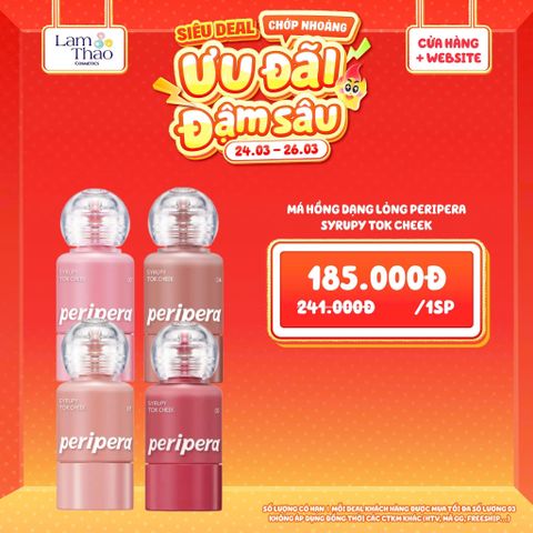  [DEAL SỐC 24.03 - 26.03] Má Hồng Dạng Lỏng Peripera Syrupy Tok Cheek 