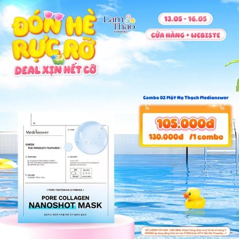  [DEAL SỐC 13.05 - 16.05 COMBO 02 MASK MEDIANSWER] Mặt Nạ Dạng Thạch Hỗ Trợ Thu Nhỏ Lỗ Chân Lông Và Săn Chắc Da MediAnswer Pore Collagen Nano Shot Mask (Mẫu mới) 
