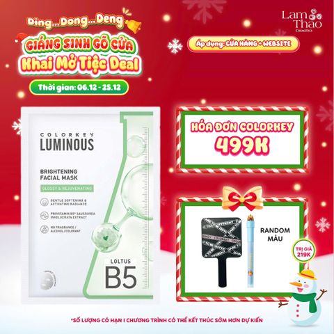  [DEAL SỐC 11.12 - 15.12 COMBO 10 MASK] [MUA HOÁ ĐƠN COLORKEY 499K TẶNG GƯƠNG + SON KEM LÌ] Mặt Nạ Dưỡng Sáng Da Colorkey Luminous Brightening Facial Mask 