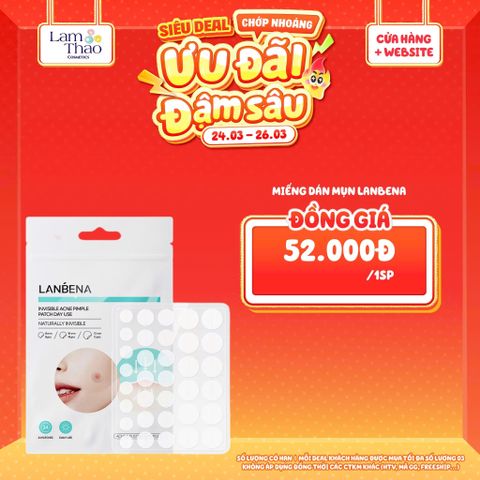  [DEAL SỐC 24.03 - 26.03] Miếng Dán Mụn Ban Ngày Lanbena Invisible Acne Pimple Patch Day Use 