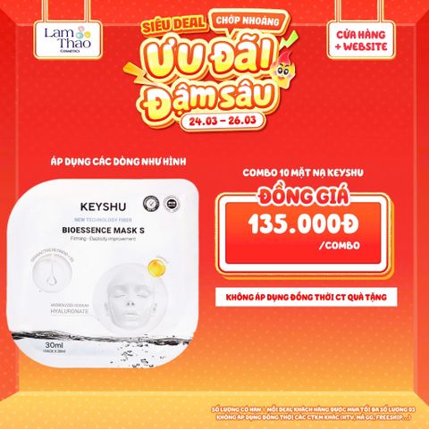  [DEAL SỐC 24.03 - 26.03 COMBO 10 MASK] Mặt Nạ Hỗ Trợ Nâng Cơ Keyshu New Technology Fiber Bioessence Mask S 
