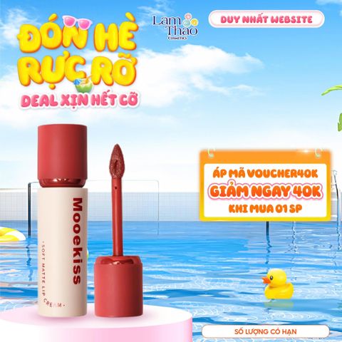  Son Kem Lì Mooekiss Soft Matte Lip Cream 