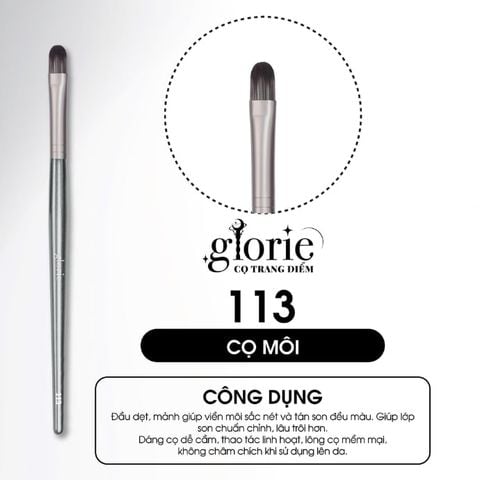  [MUA TRỌN BỘ CỌ 15 CÂY TỪ 101 - 115 TẶNG 01 TÚI XÁM + 02 HỘP MI GLORIE] Cọ Trang Điểm Chuyên Nghiệp Cao Cấp Glorie Professional Brush 