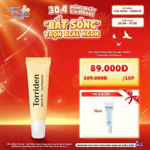  [DEAL SỐC 25.04 - 01.05 TẶNG SERUM TORRIDEN 10ML] Tinh Chất Dưỡng Môi Torriden Solid In Ceramide Lip Essence 