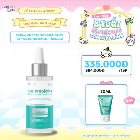  [DEAL SỐC 4.11 - 24.11 TẶNG GEL RỬA MẶT MD CARE 30ML] Serum Cân Bằng Lợi Khuẩn & Phục Hồi Da MD CARE NMF Prebiotics Refined Improvement Formula 
