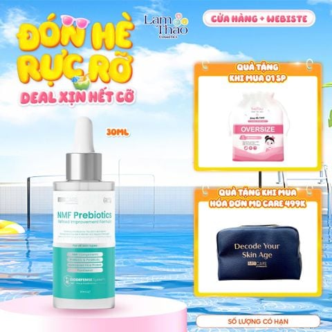  [TẶNG BTT BEFOU OVERSIZE 50 MIẾNG] [HĐ MD CARE 499K TẶNG 01 TÚI DA] Serum Cân Bằng Lợi Khuẩn & Phục Hồi Da MD CARE NMF Prebiotics Refined Improvement Formula 