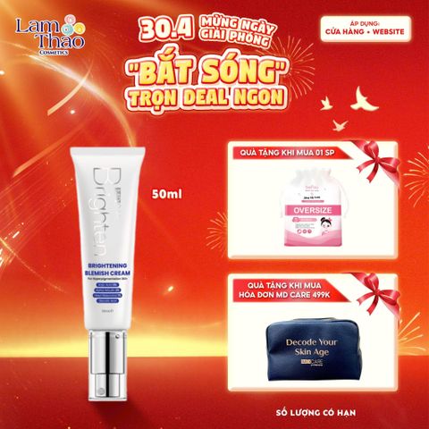  [TẶNG BTT BEFOU OVERSIZE 50 MIẾNG] [HĐ MD CARE 499K TẶNG 01 TÚI DA] Kem Dưỡng Sáng Da Chuyên Biệt MD CARE Brightening Blemish Cream 