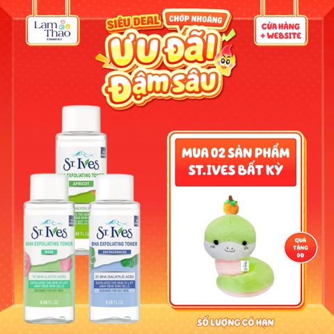  [TẶNG TÚI MỸ PHẨM] [MUA 2 SP ST.IVES BẤT KỲ TẶNG 01 GẤU BÔNG] Nước Hoa Hồng Tấy Tế Bào Chết Và Cấp Ẩm St.Ives Toner 