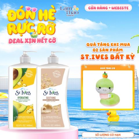  [MUA 2 SP ST.IVES BẤT KỲ TẶNG 01 GẤU BÔNG] Sữa Dưỡng Thể Toàn Thân ST.Ives Body Lotion 