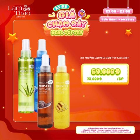  [DEAL SỐC 23.08 - 25.08] Xịt khoáng Aspasia Moist Up Face Mist 