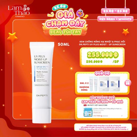  [DEAL SỐC 23.08 - 25.08 TẶNG 02 MASK DR.PEPTI + 02 KCN DR.PEPTI 8ml] Kem Chống Nắng Hạ Nhiệt & Phục Hồi Dr.Pepti UV Plus Moist - Up Sunscreen 