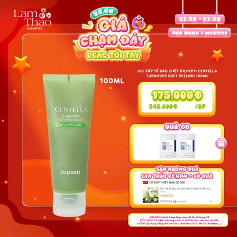  [DEAL SỐC 23.08 - 25.08 MUA SIZE 100ML TẶNG 02 MASK DR.PEPTI] Gel Tẩy Tế Bào Chết Dr.Pepti Centella Turnover Soft Peeling 