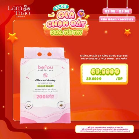  [DEAL SỐC 23.08 - 25.08] Khăn Lau Mặt Đa Năng Befou Best For You Disposable Face Towel 