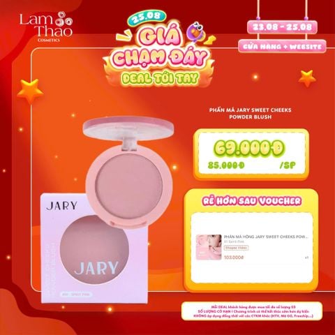  [DEAL SỐC 23.08 - 25.08] Phấn Má Jary Sweet Cheeks Powder Blush 
