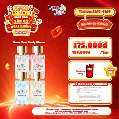  [DEAL SỐC 29.08 - 03.09 MUA FULLSIZE TẶNG TÚI SỮA TẮM REFILL CINDY BLOOM 250G] Nước Hoa Cindy Bloom 