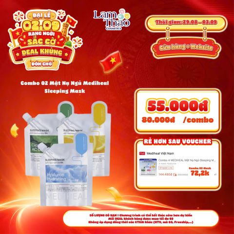  [DEAL SỐC 29.08 - 03.09 KHI MUA COMBO 02 GÓI] Mặt Nạ Ngủ Mediheal Sleeping Mask 