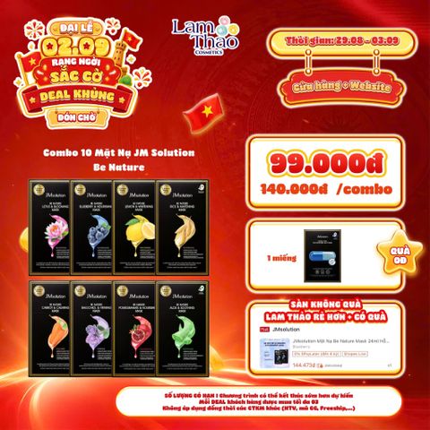  [DEAL SỐC 29.08 - 03.09 MUA COMBO 10 TẶNG 01 MẶT NẠ JM SOLUTION] Mặt Nạ JM Solution Be Nature 