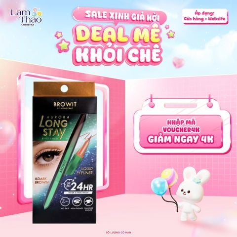  Bút Kể Mắt Lâu Trôi Browit Aurora Stay Eyeliner 
