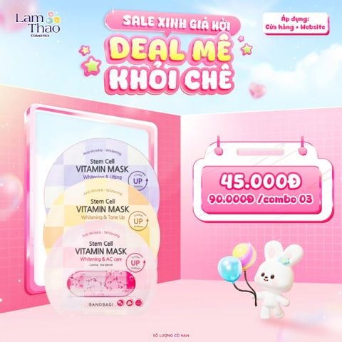  Mặt Nạ Dưỡng Da Dưỡng Sáng Banobagi Stem Cell Vitamin Mask 