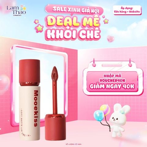  Son Kem Lì Mooekiss Soft Matte Lip Cream 
