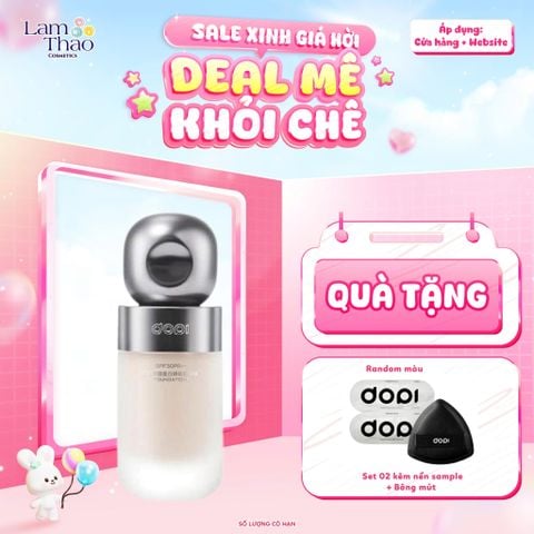  [TẶNG SET SAMPLE + MÚT TÁN NỀN DOPI] Kem Nền Chống Nắng DOPI Radiant Whitening & Long Wear Sunscreen Foundation SPF30 PA+++ 