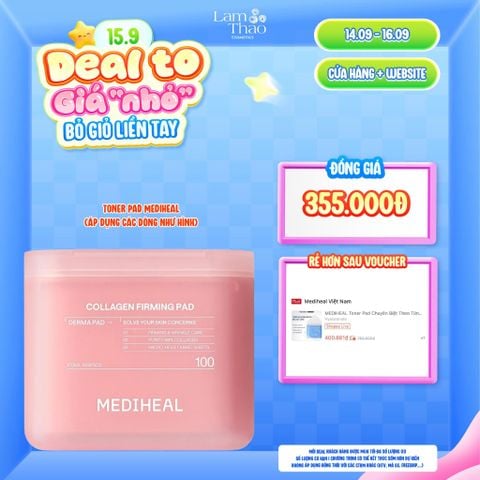  [DEAL SỐC 14.09 - 16.09] Toner Pad Hỗ Trợ Săn Chắc & Tăng Độ Đàn Hồi Da Mediheal Collagen Firming Pad 