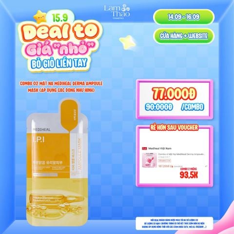  [DEAL SỐC 14.09 - 16.09 KHI MUA COMBO 02 MASK] Mặt Nạ Dưỡng Sáng Và Cân Bằng Da Mediheal Derma Ampoule I.P.I Mask 