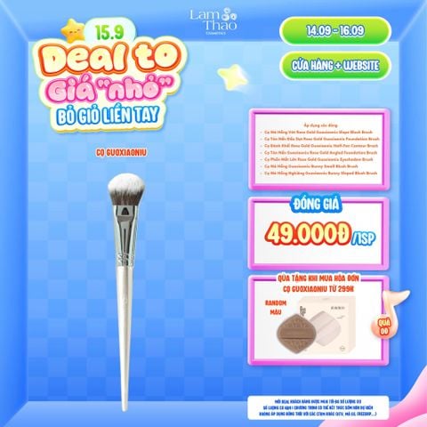  [DEAL SỐC 14.09 - 16.09 MUA HÓA ĐƠN CỌ GUOXIAONIU 299K TẶNG BÔNG MÚT NỀN GUOXIAONIU] Cọ Má Hồng Vát Rose Gold Guoxiaoniu Slope Blush Brush 