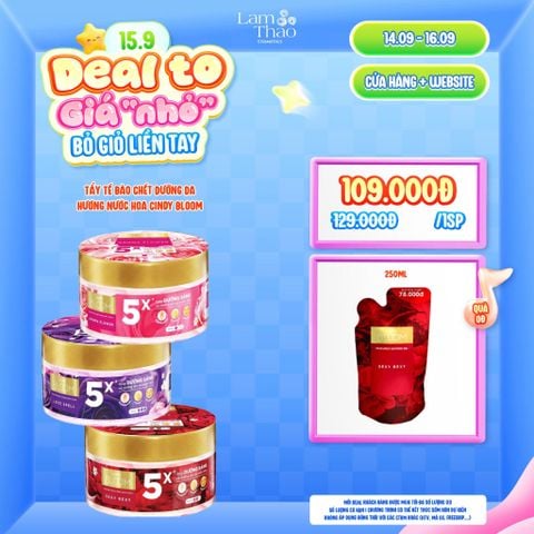  [DEAL SỐC 14.09 - 16.09 TẶNG SỮA TẮM CINDY BLOOM REFILL 250G #SEXY REXY] Tẩy Tế Bào Chết Dưỡng Da Hương Nước Hoa Cindy Bloom 