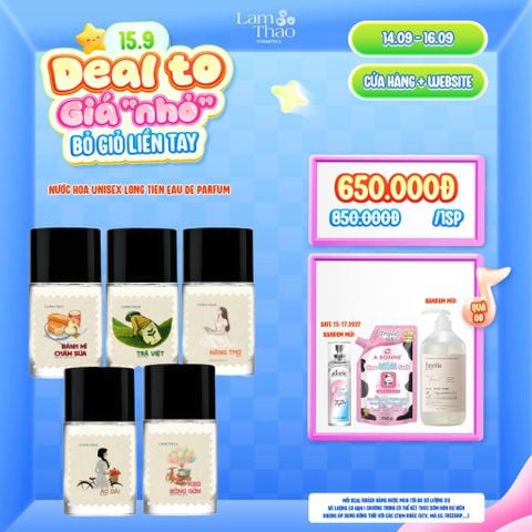  [DEAL SỐC 14.09 - 16.09 TẶNG NƯỚC HOA TÓC GLORIE 103ML + SỮA TẮM JMELLA + MUỐI BÒ ABONNE] Nước Hoa Unisex Long Tien Eau De Parfum 