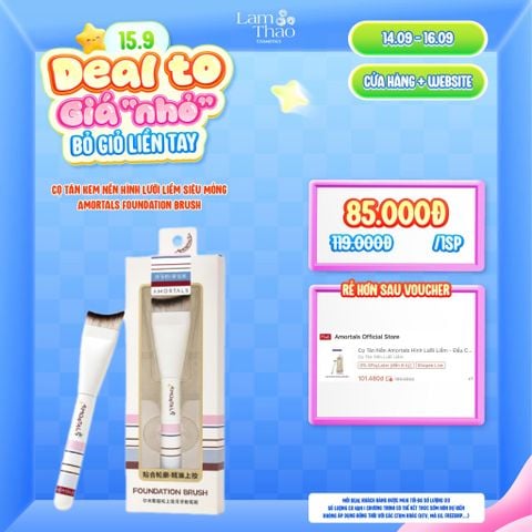  [DEAL SỐC 14.09 - 16.09] Cọ Tán Kem Nền Hình Lưỡi Liềm Siêu Mỏng Amortals Foundation Brush 