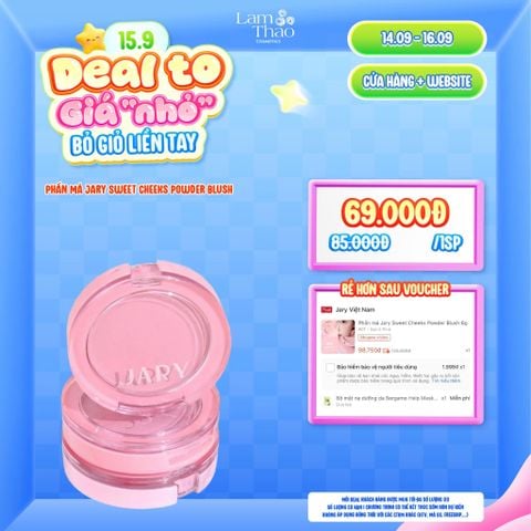  [DEAL SỐC 14.09 - 16.09] Phấn Má Jary Sweet Cheeks Powder Blush 