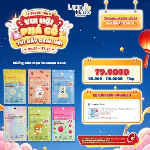  [DEAL SỐC 24.09 - 27.09] Miếng Dán Mụn Yukazan Acne 
