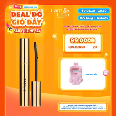  [DEAL SỐC 08.10 - 10.10 TẶNG BẤM MI LML TOP] Mascara Làm Dày, Dài Mi Browit By Nongchat My Everyday Endless Night Mascara 