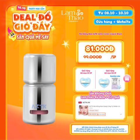  [DEAL SỐC 08.10 - 10.10 MUA 01 TẶNG BÔNG MÚT NGÓN TAY --- MUA 02 TẶNG BÔNG MÚT NGÓN TAY + SAMPLE AZTK MULTI BALM]Má Hồng Kem AZTK Jello Color Liquid Blush 