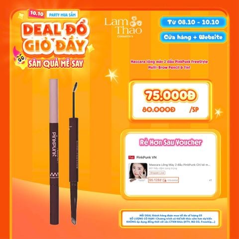  [DEAL SỐC 08.10 - 10.10] Mascara Lông Mày 2 Đầu PinkPunk FreeStyle Multi - Brow Pencil & Tint Mascara 