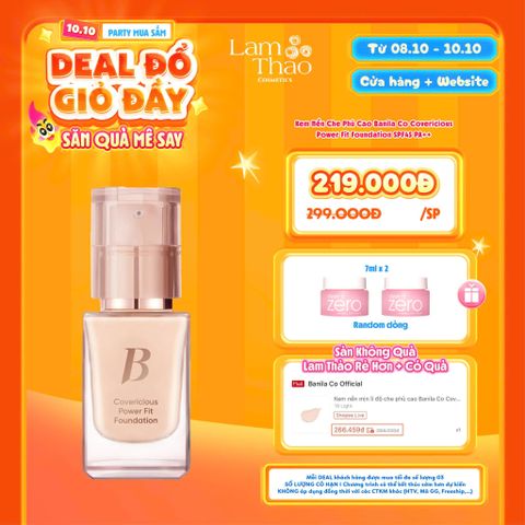  [DEAL SỐC 08.10 - 10.10 TẶNG 02 SOAP TT BANILA CO 7ML] Kem Nền Che Phủ Cao Banila Co Covericious Power Fit Foundation SPF45 PA++ 