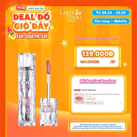  [DEAL SỐC 08.10 - 10.10] Son Kem Bóng Flortte Hello Beauty Lip Lacquer 