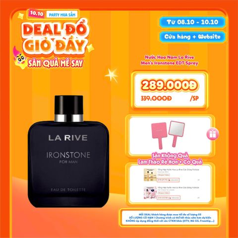  [DEAL SỐC 08.10 - 10.10 TẶNG GƯƠNG CẦM TAY LA RIVE] Nước Hoa Nam La Rive Men's Ironstone EDT Spray 