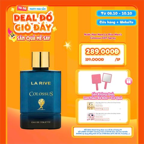 [DEAL SỐC 08.10 - 10.10 TẶNG GƯƠNG CẦM TAY LA RIVE] Nước Hoa Nam La Rive Men's Colossus EDT Spray 