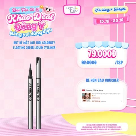  [DEAL SỐC 15.10 - 25.10] Bút Kẻ Mắt Lâu Trôi Colorkey Floating Color Liquid Eyeliner 