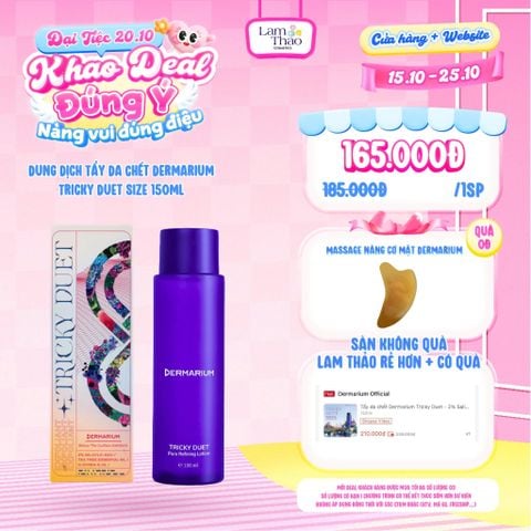  [DEAL SỐC 15.10 - 25.10 TẶNG DỤNG CỤ MASSAGE DERMARIUM] Dung Dịch Tẩy Da Chết Dermarium Tricky Duet 2% Salicylic Acid 