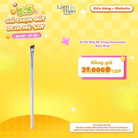  [DEAL SỐC 04.05 - 07.05] Cọ Kẻ Mày Cỡ Trung Guoxiaoniu Rose Gold 