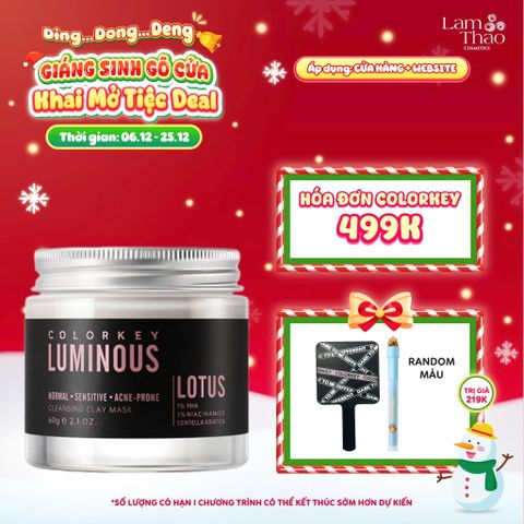 [DEAL SỐC 6.12 - 25.12 MUA HOÁ ĐƠN COLORKEY 499K TẶNG GƯƠNG + SON KEM LÌ] Mặt Nạ Bùn Khoáng Colorkey Luminous Cleansing Clay Mask 