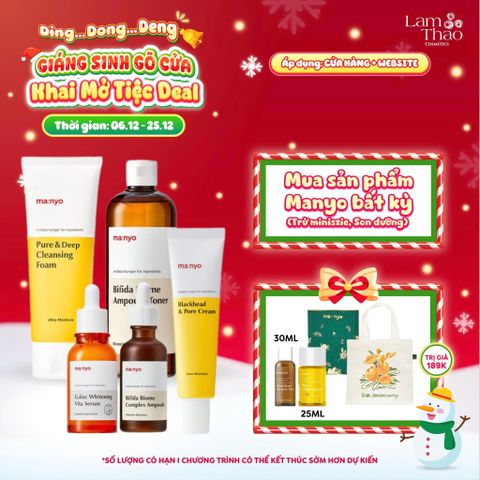  [DEAL SỐC 6.12 - 25.12 MUA SP MANYO FULLSIZE TẶNG TONER 30ML + DẦU TT 25ML + TÚI TOTE + KHĂN] Kem Chống Nắng Nâng Tone Manyo Foundation-Free Sun Cream 