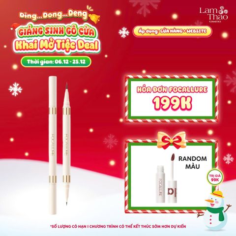  [DEAL SỐC 6.12 - 25.12 MUA HOÁ ĐƠN FOCALLURE 199K TẶNG 01 SON TRUE MATTE LIQUID LIPSTICK] Bút Kẻ Mắt Dạng Lỏng Focallure Ultra-Skinny Liquid Eyeliner LL01 
