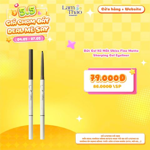  [DEAL SỐC 04.05 - 07.05] Bút Gel Kẻ Mắt Ukiss Fine Matte Sharping Gel Eyeliner 