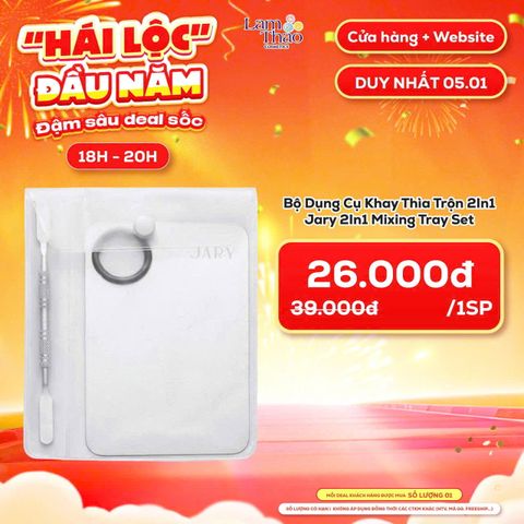  [FLASH SALE 05.01 KHUNG 18H - 20H] Bộ Dụng Cụ Khay Thìa Trộn 2In1 Jary 2In1 Mixing Tray Set 